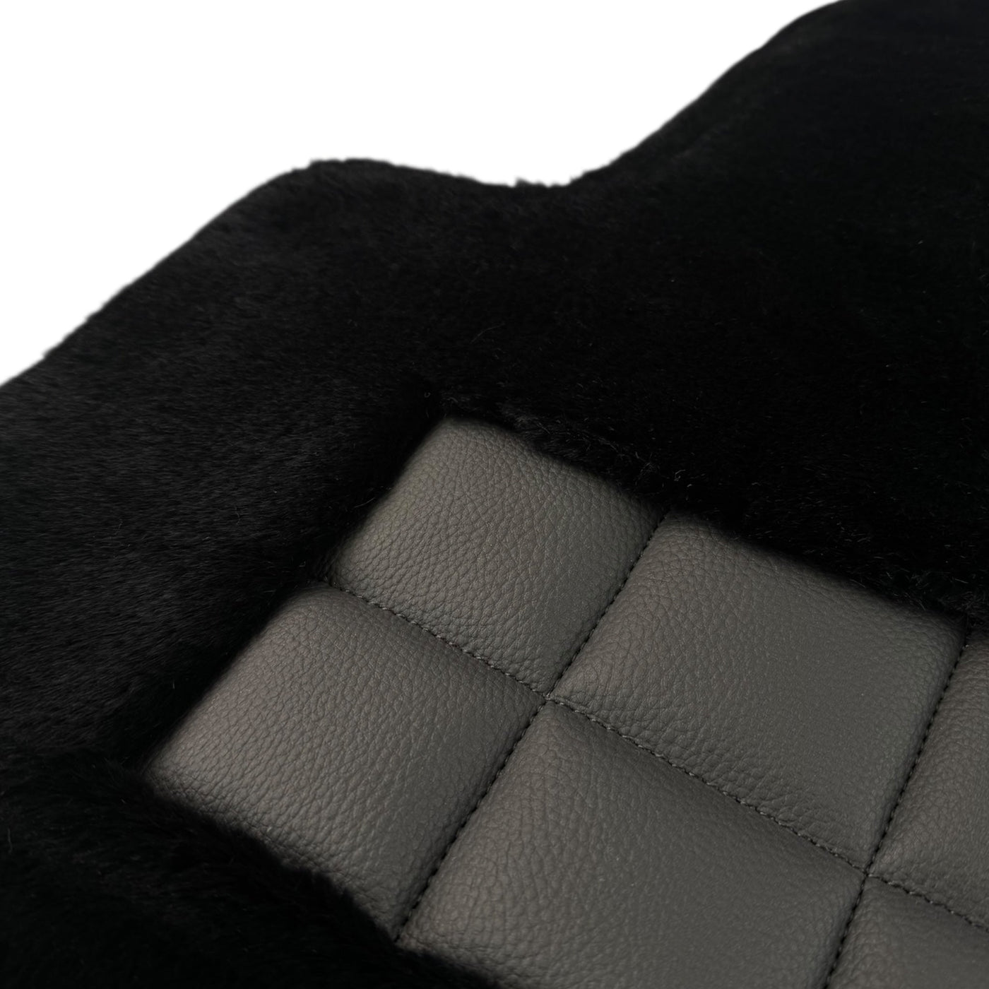 Black Sheepskin Floor Mats for Mercedes Benz GLS-Class X167 Maybach (2020-2023)