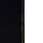 Black Floor Mats For Ferrari 488 Pista 2019-2021 With Yellow Leather