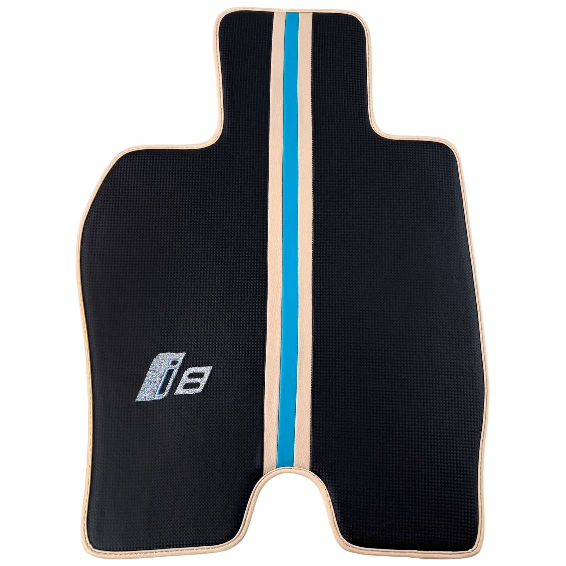 BMW i8シリーズ L12 L15用ホワイトレザーフロアマット - AutoWin.EU