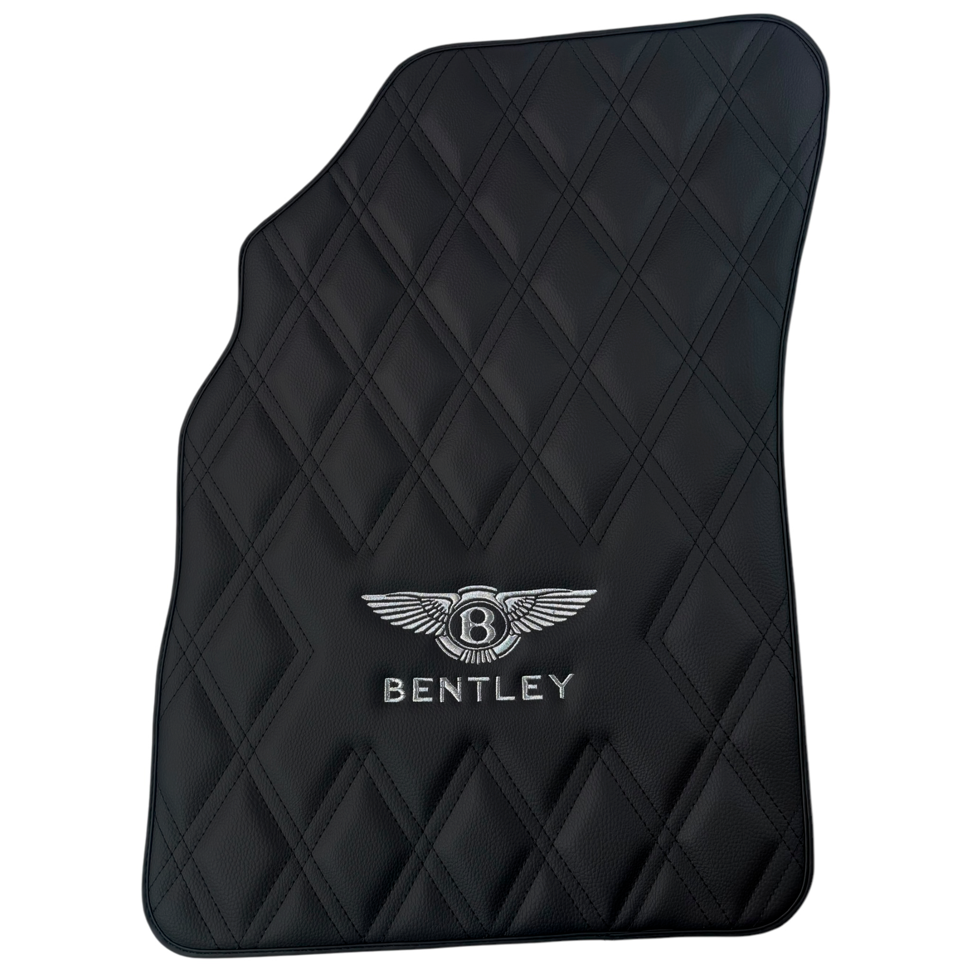 Black Leather Floor Mats for Bentley Continental GTC 2018-2023 (RHD)