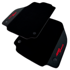 Black Floor Mats for Ferrari 488 Spider (2016-2022) with Alcantara | Red Sewing