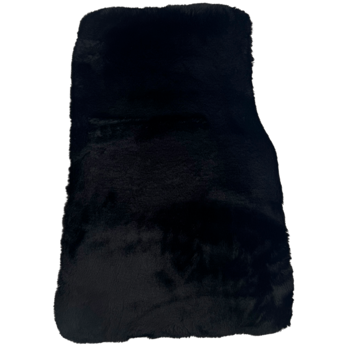 Black Sheepskin Floor Mats for Rolls-Royce Spectre (2023-2024) Orange Leather Trim