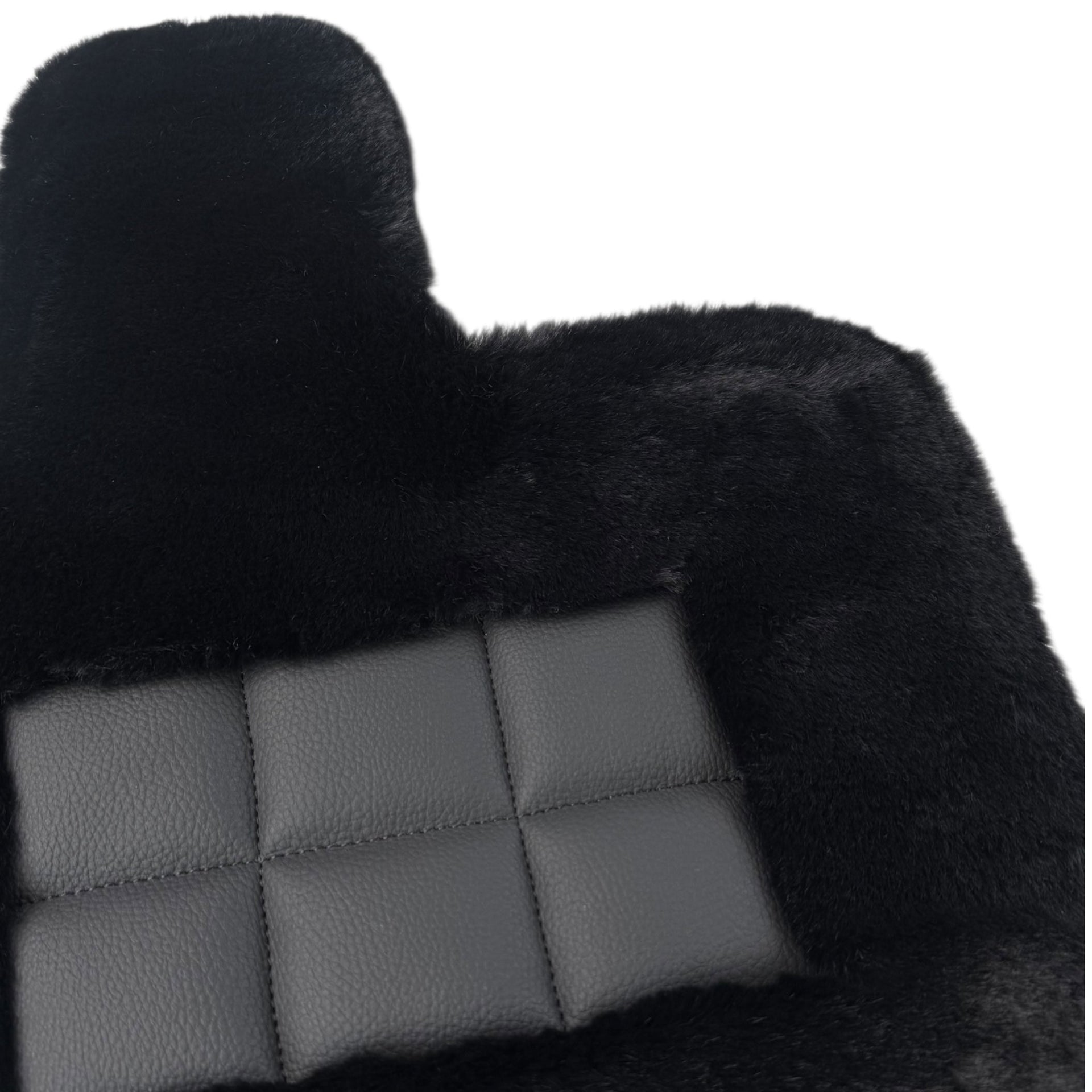 Black Sheepskin Floor Mats for Mercedes Benz GLS-Class X167 Maybach (2020-2023)