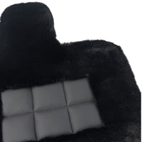 Black Sheepskin Floor Mats for Mercedes Benz GLS-Class X167 Maybach (2020-2023)