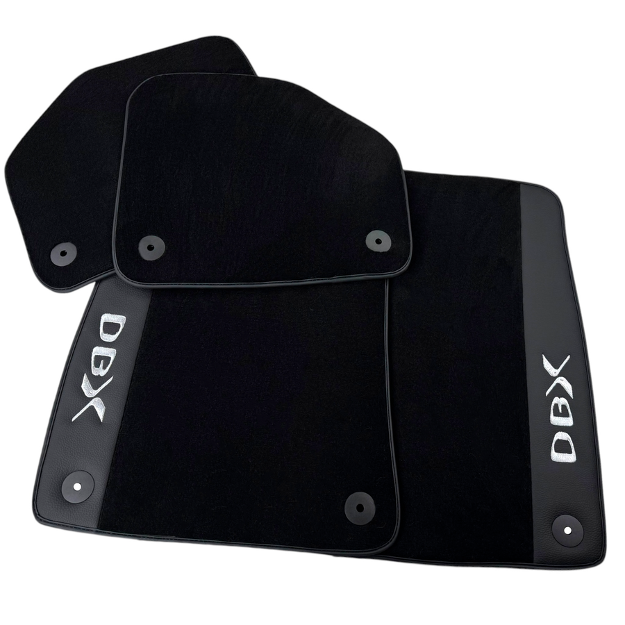 Black Floor Mats for Aston Martin DBX707 (2022-2026) SUV707 (2022-2026) SUV with Leather