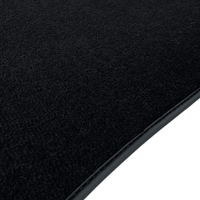 Black Floor Mats for Jaguar XE (2015-2019) with Leather - AutoWin