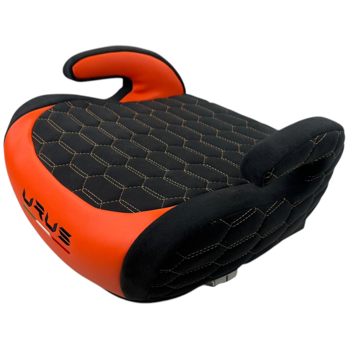 Black Alcantara Backless Car Seat for Kids with Yellow Leather | Lamborghini Urus