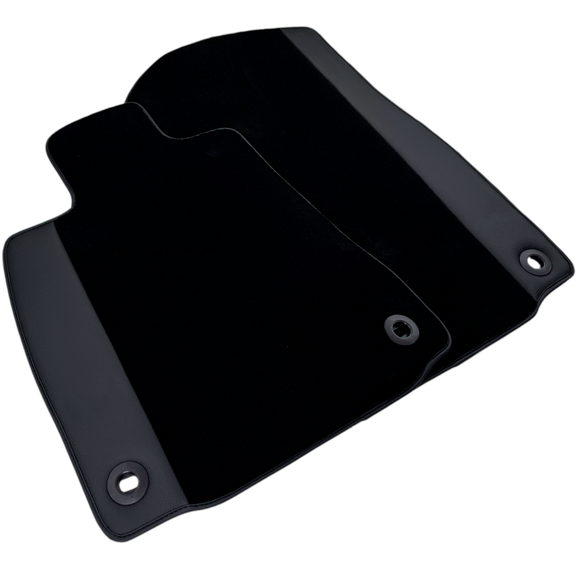 Black Floor Mats for Jaguar F-Pace (2016-2024) with Leather