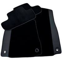 Black Floor Mats for Lexus RC-F (2015-2024) with Leather