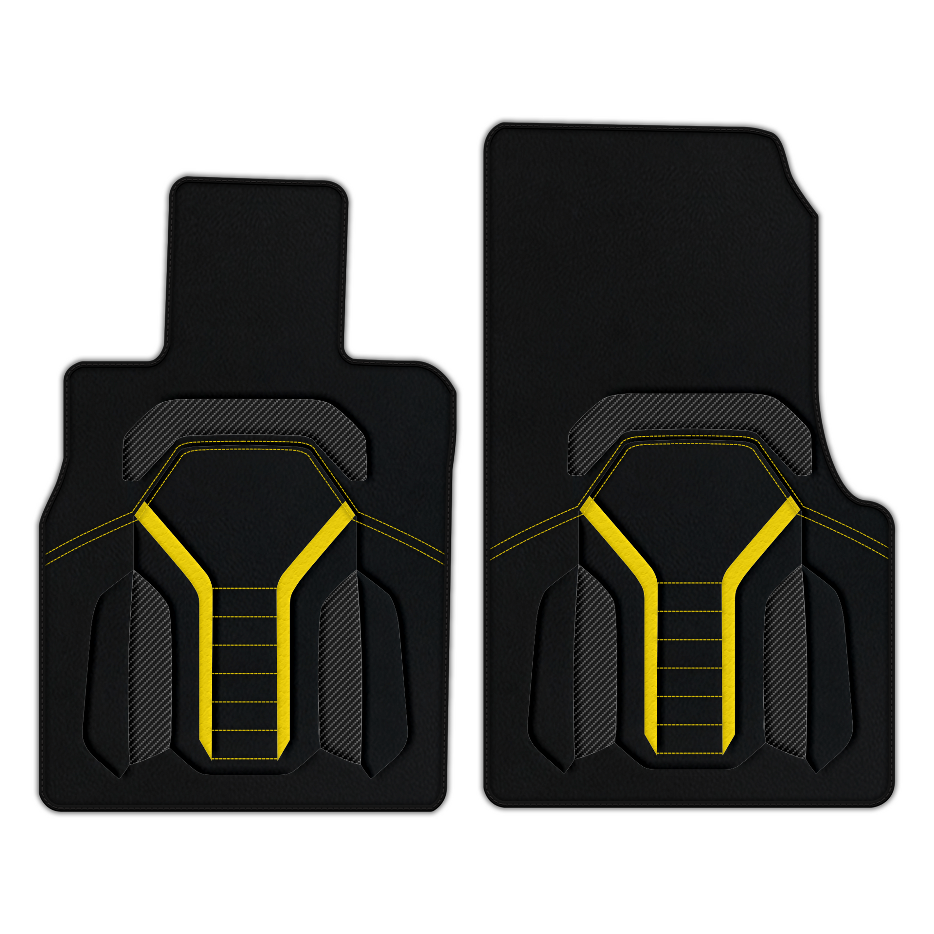 Custom Leather Floor Mats for Chevrolet Corvette C8 - AW46 Pattern