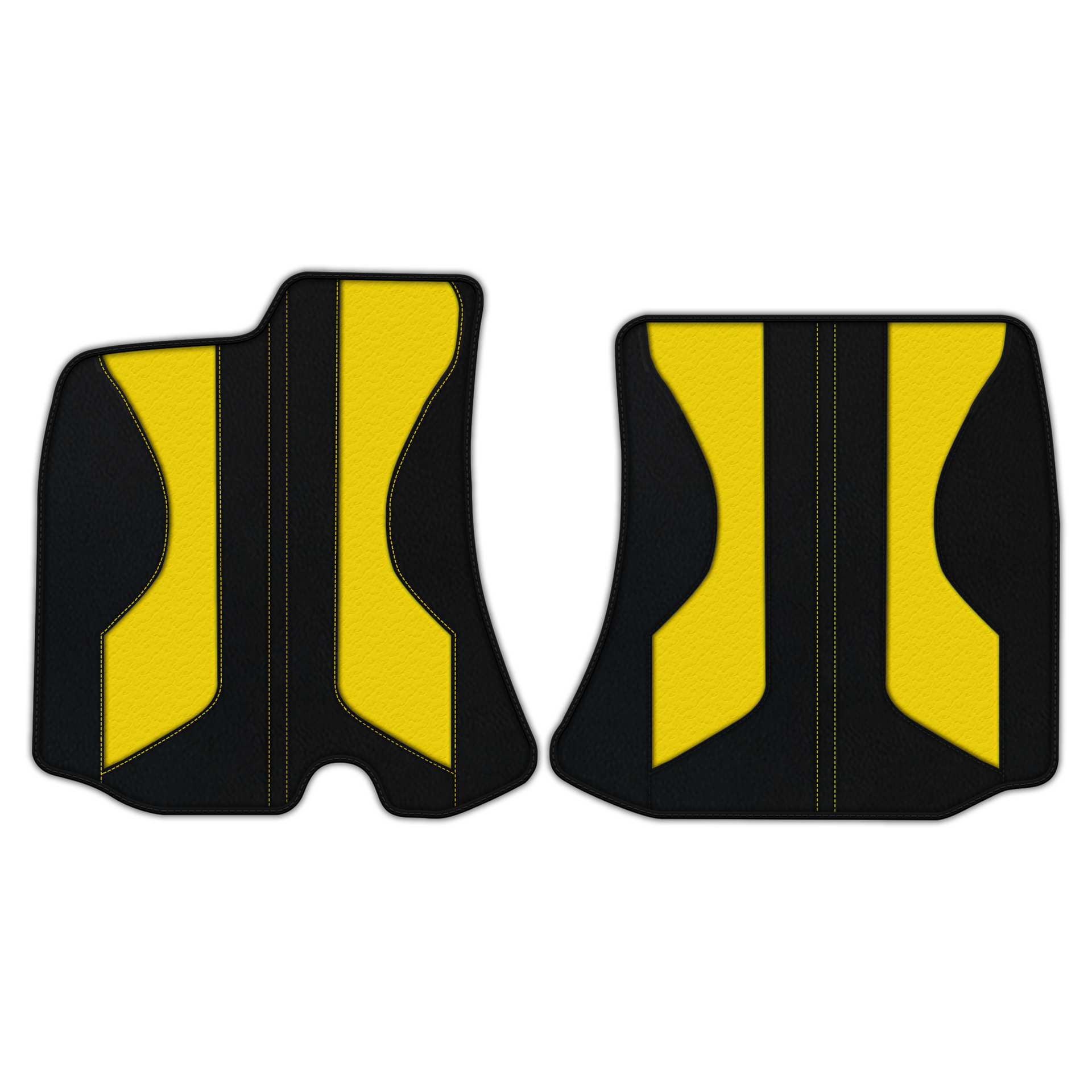 フェラーリ ポルトフィーノ (2018–2023) 用、縦六角形パターンのカスタマイズ可能なレザー フロアマット - AutoWin