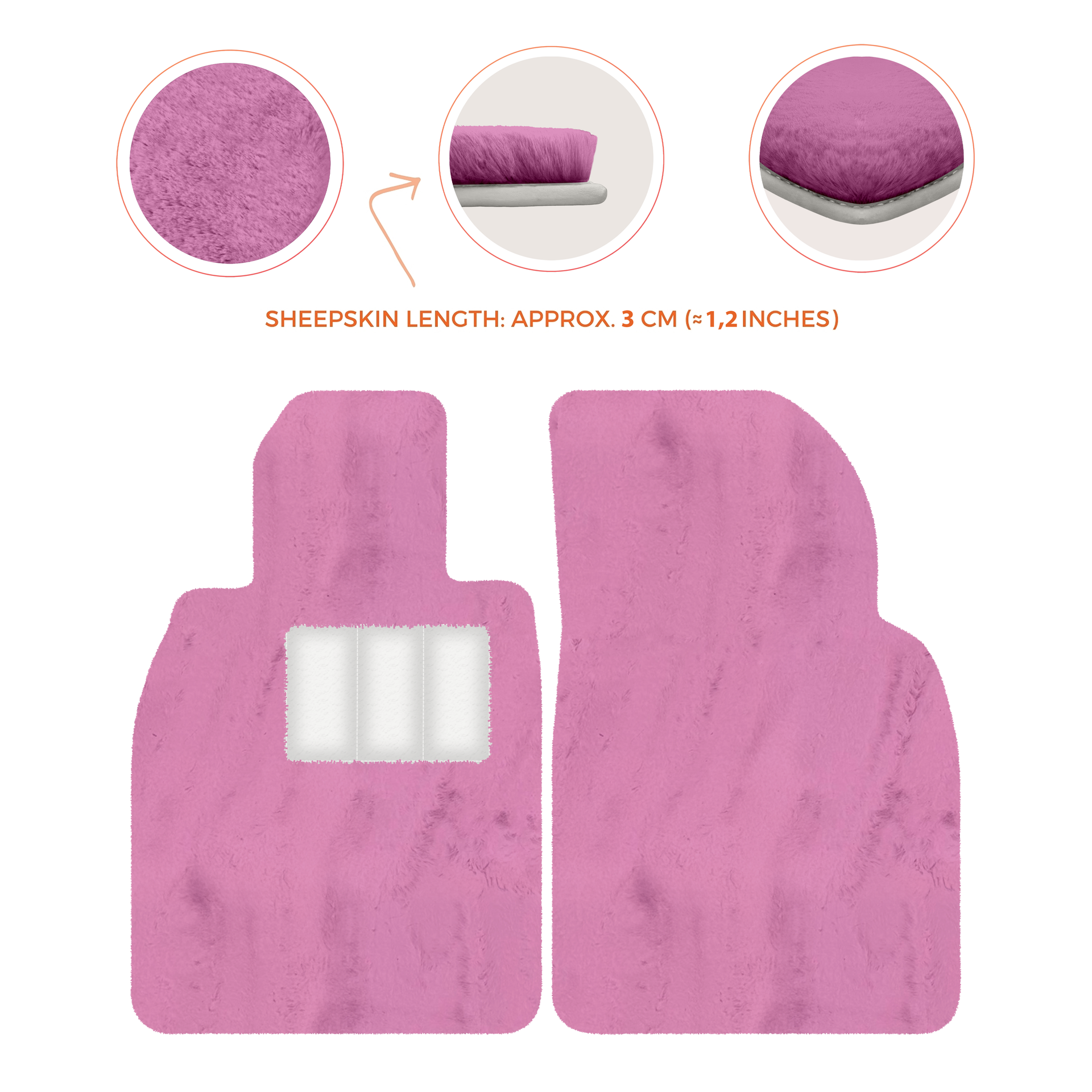 Premium Sheepskin Floor Mats for Porsche Cayenne (2018-2023)