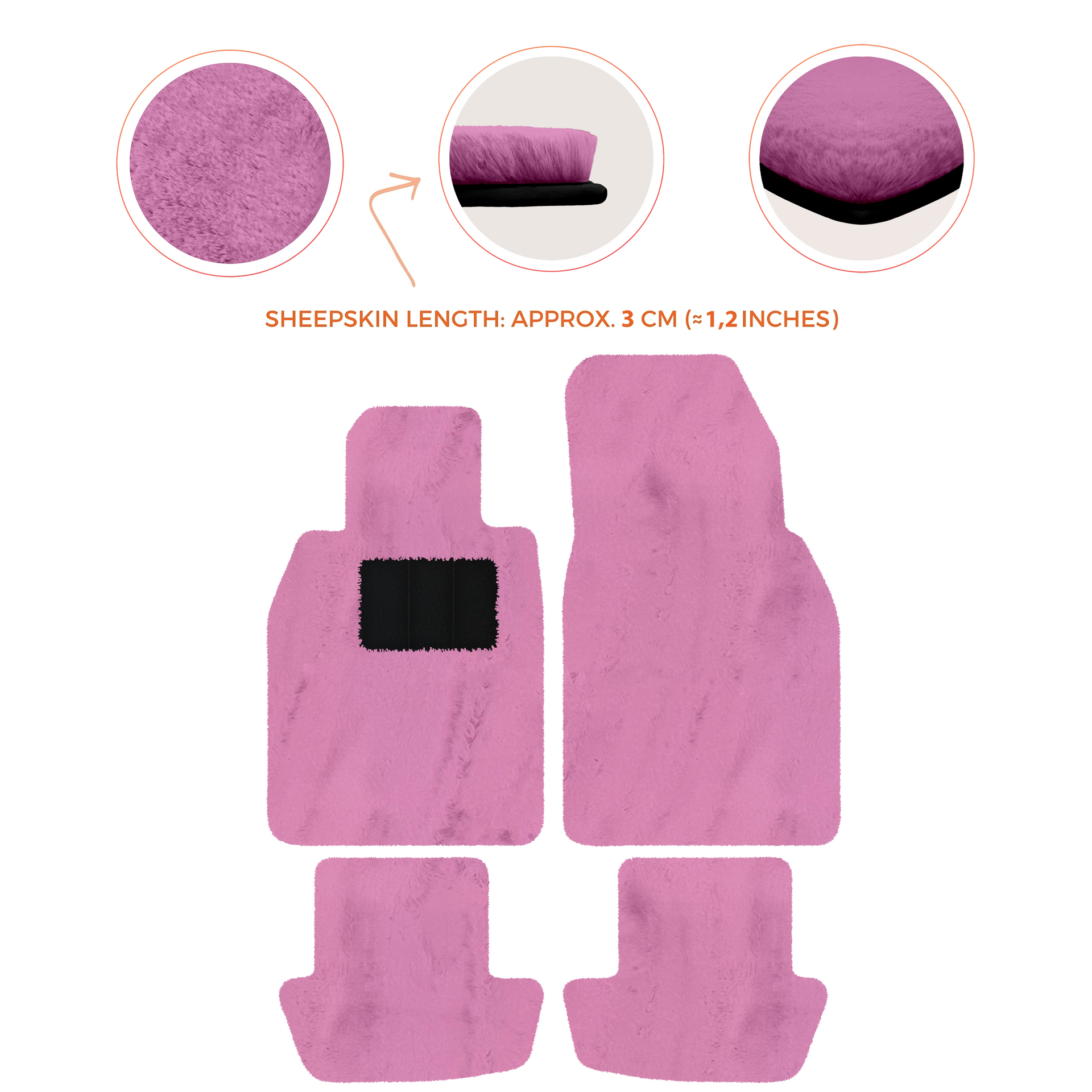 Premium Sheepskin Floor Mats for Porsche 911 991 (2012-2019)