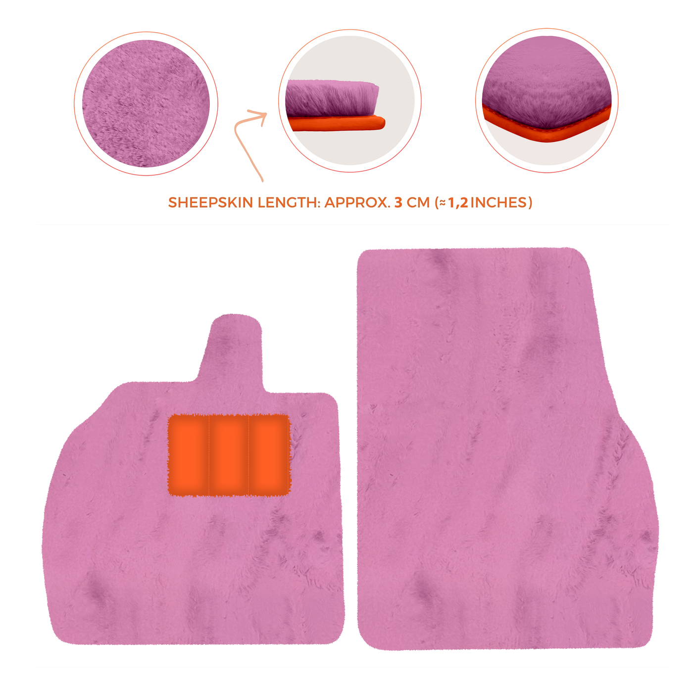 Luxury Sheepskin Floor Mats for Lamborghini Revuelto 2024-2025