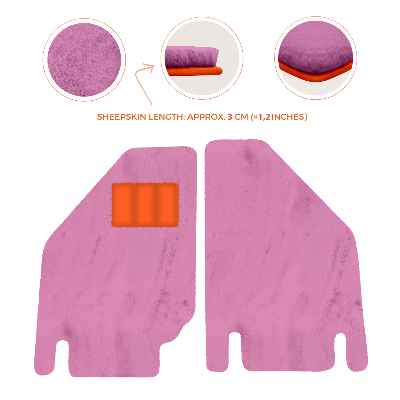 Premium Sheepskin Floor Mats for Ferrari Purosangue (2023-2024)