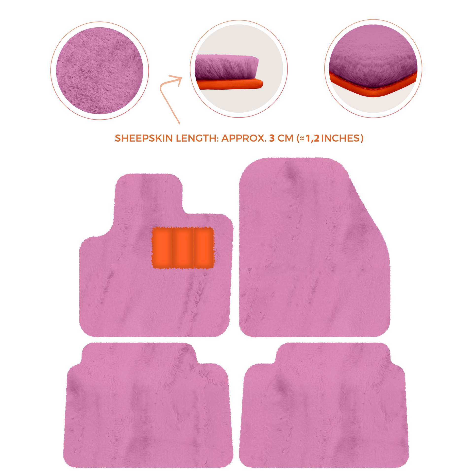 Luxury Sheepskin Floor Mats for Land Rover Discovery Sport (2015-2019)