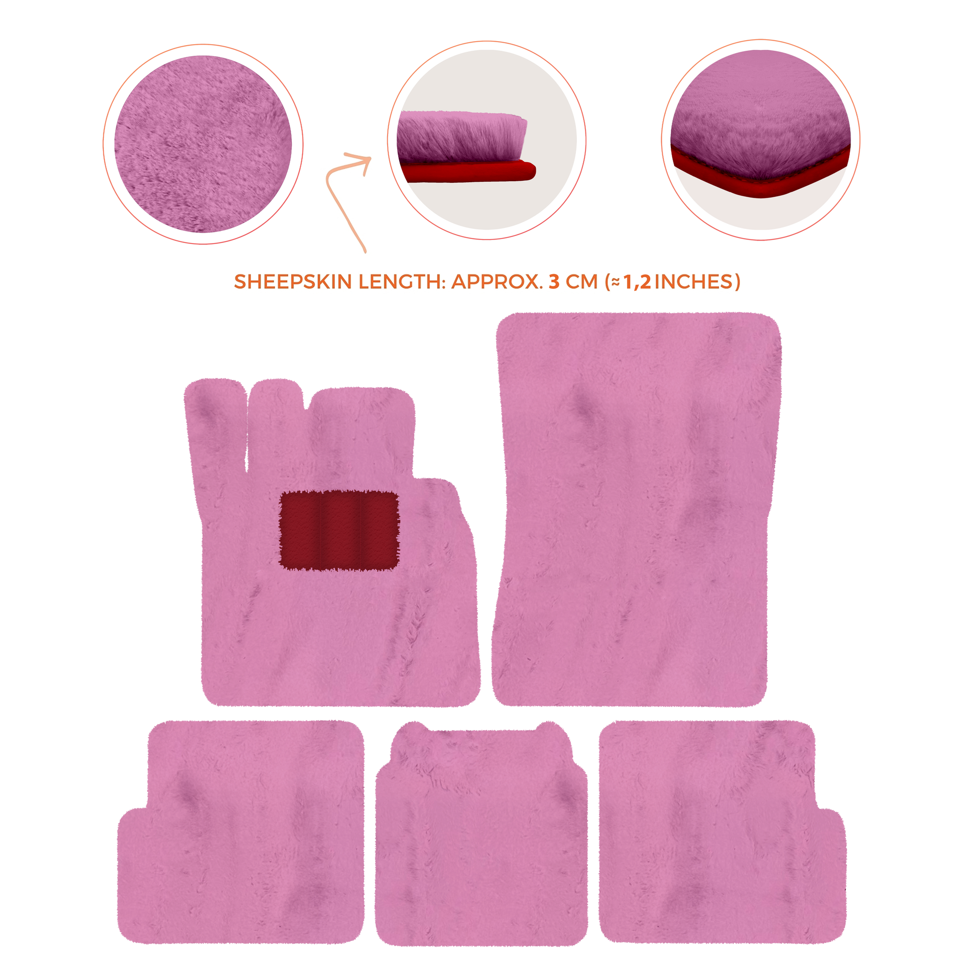 Premium Sheepskin Floor Mats for Ferrari 296 GTS (2022-2025)