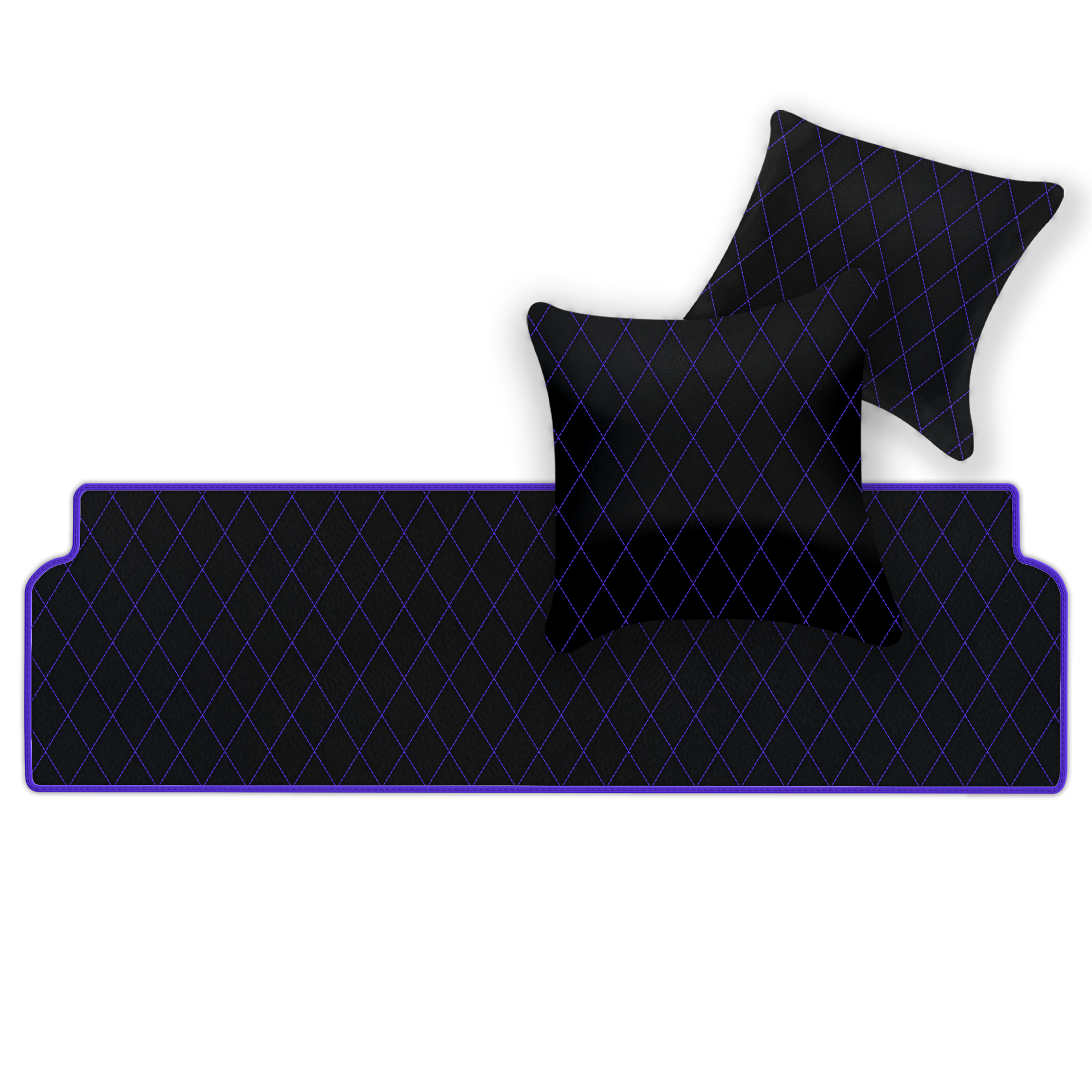 Premium Black Leather Floor Mats for Ferrari F8 Tributo (2019-2023)