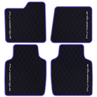 Premium Black Leather Floor Mats for Rolls Royce Shadow (1965-1977)