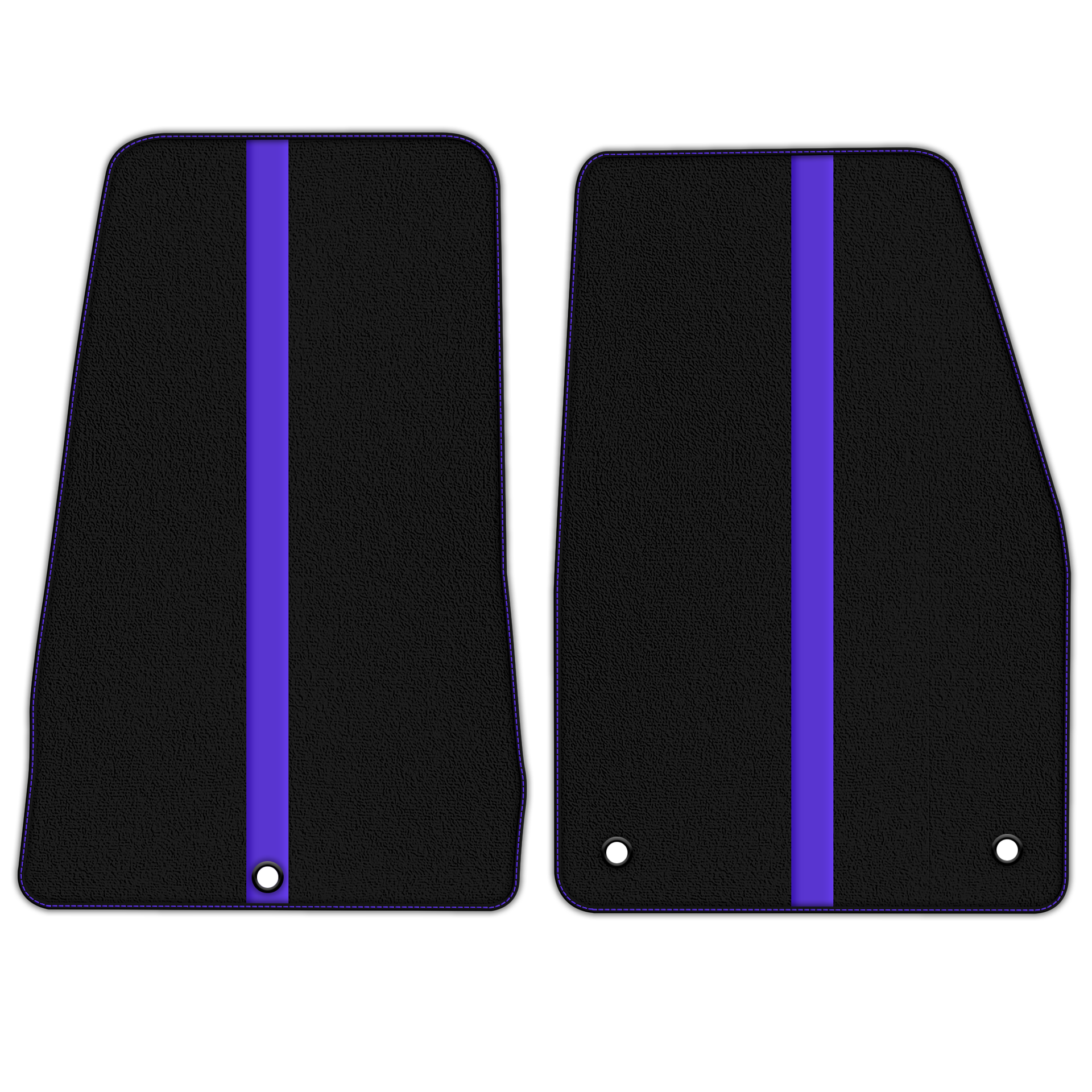 Black Floor Mats with Leather Line for Dodge Viper (2003-2006) - Various Colors