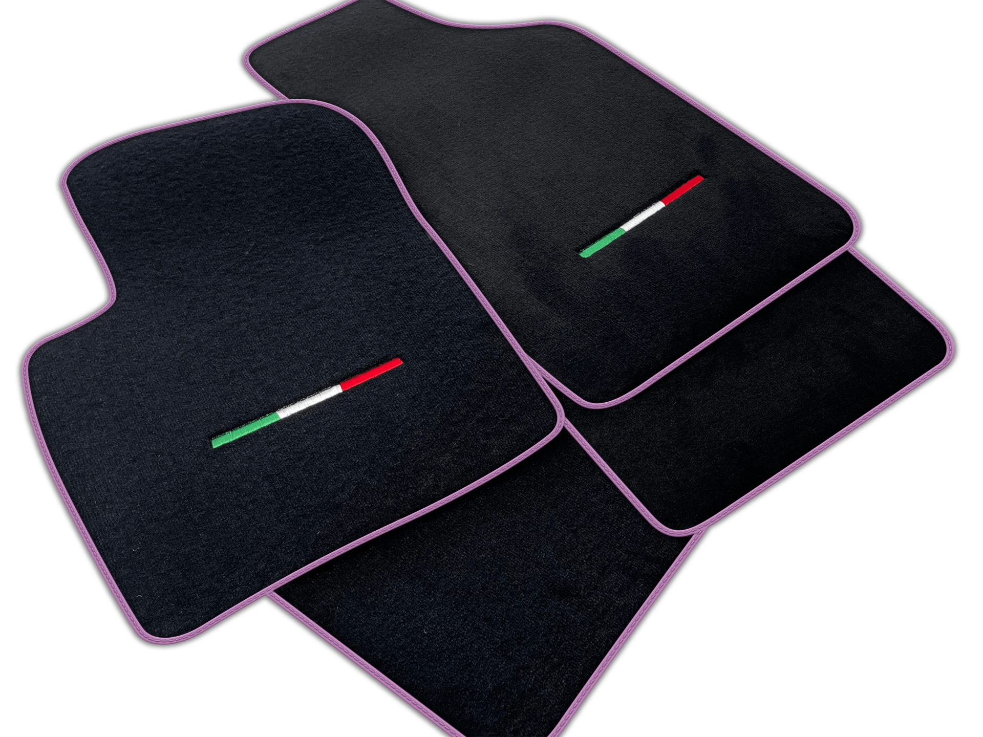 Italian Edition Black Floor Mats for Fiat 500 e (2020-2024) Hatchback