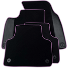 Customizable Black Carbon Leather Floor Mats for Audi A2 2000-2005 8Z | Various Trim Colors