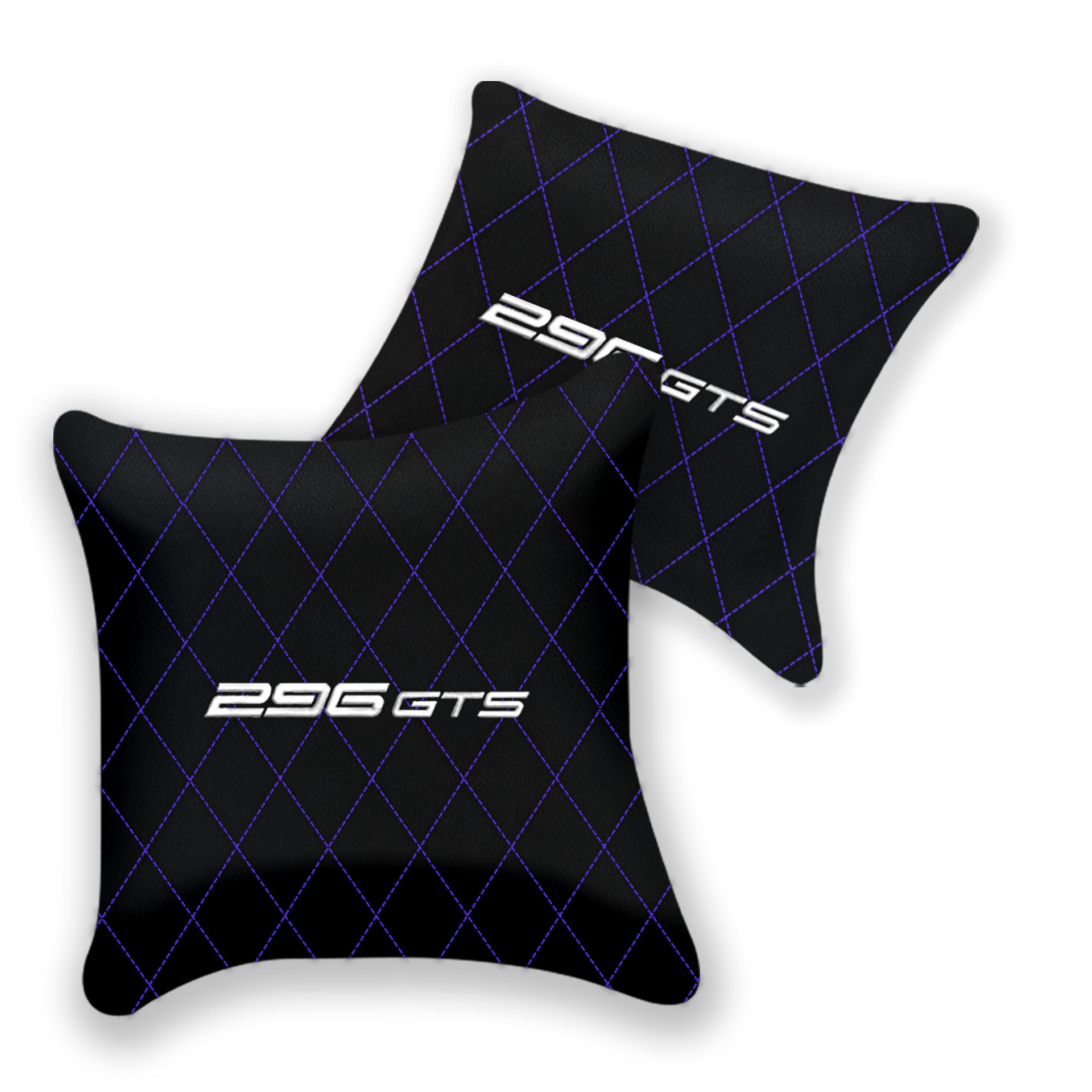 Custom Black Leather Pillows for Ferrari GTC4 Lusso - Set of 2