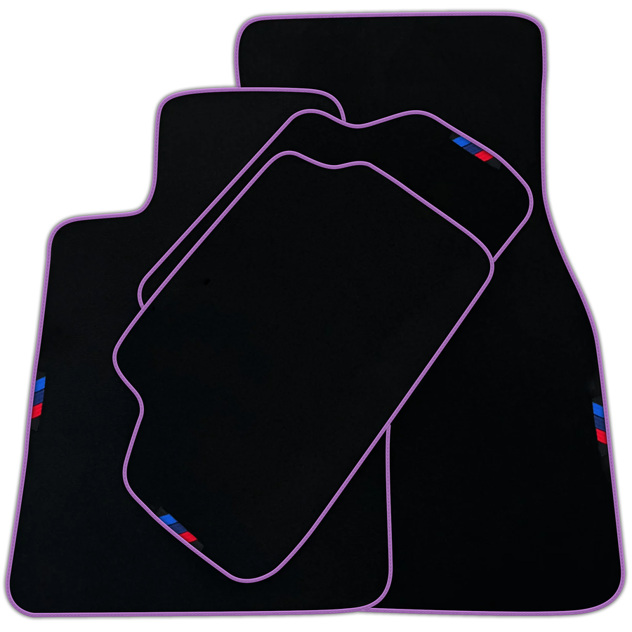 Black Floor Mats For BMW 1 Series F70 with German Flag | Various Trim Colors