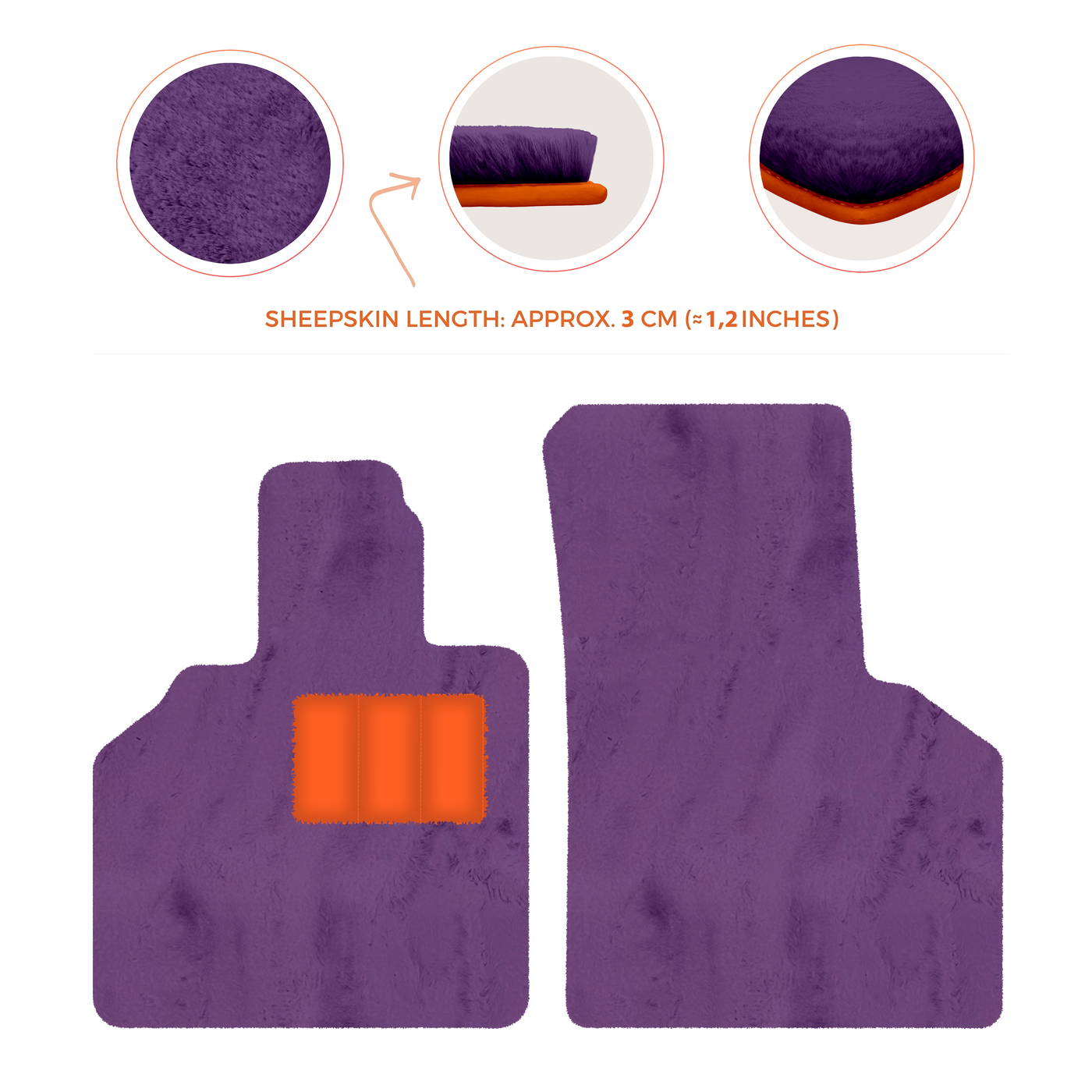 Premium Sheepskin Floor Mats for Lamborghini Aventador (2012-2022)