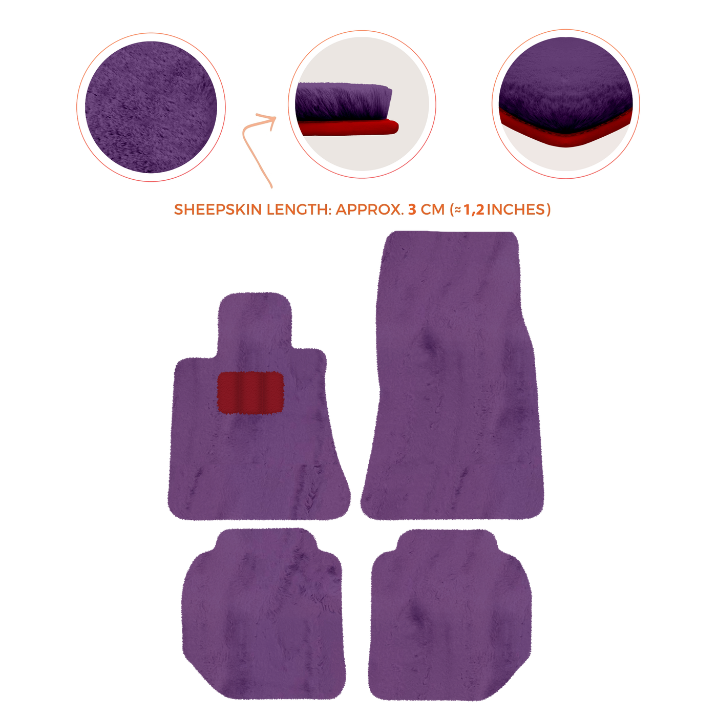 Premium Sheepskin Floor Mats for Bentley Continental GTC (2011-2018)