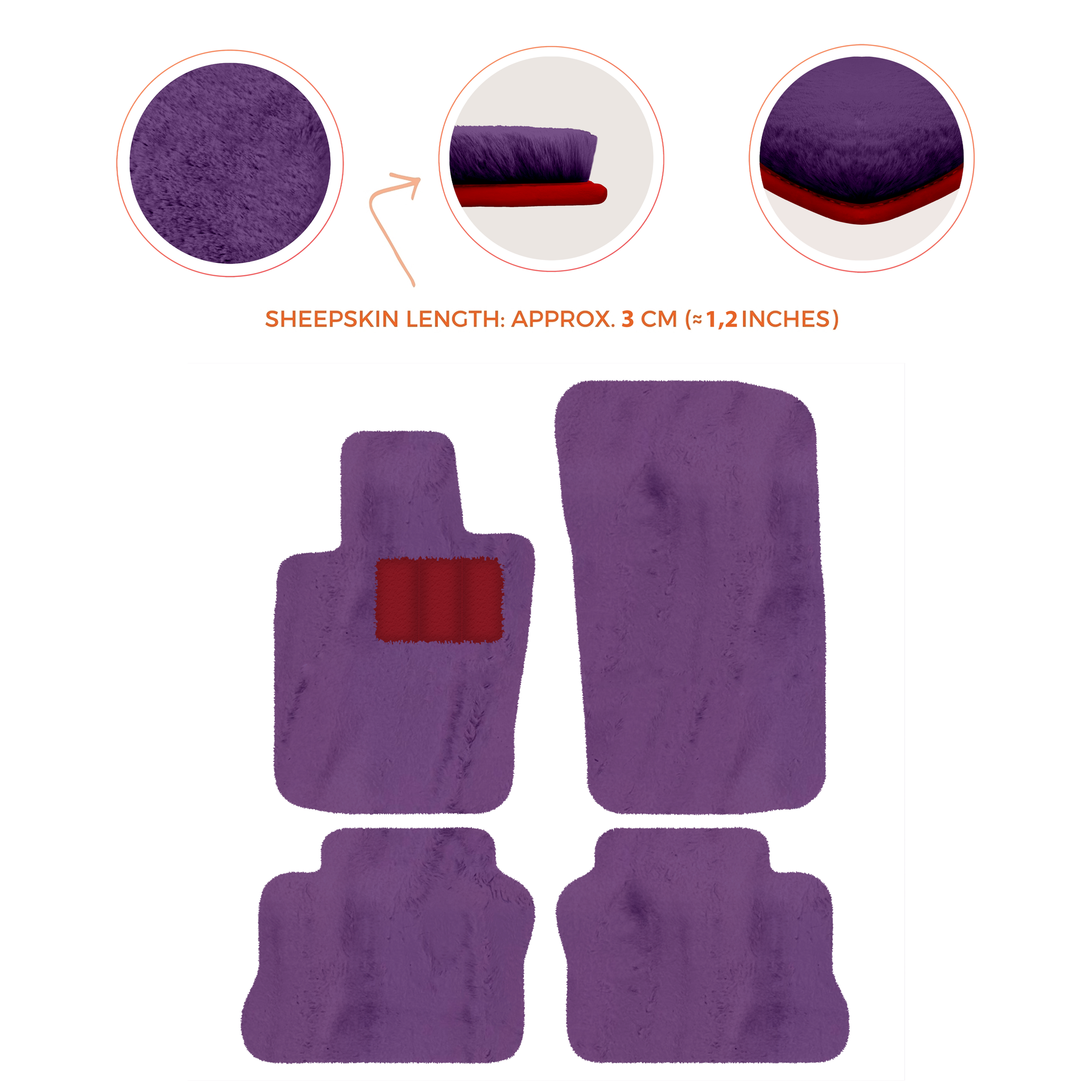 Luxurious Sheepskin Floor Mats for Porsche Panamera (2009-2016)