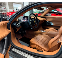 フェラーリ 296 GTB (2022-2024) 用ブラック フロアマット レザー付き