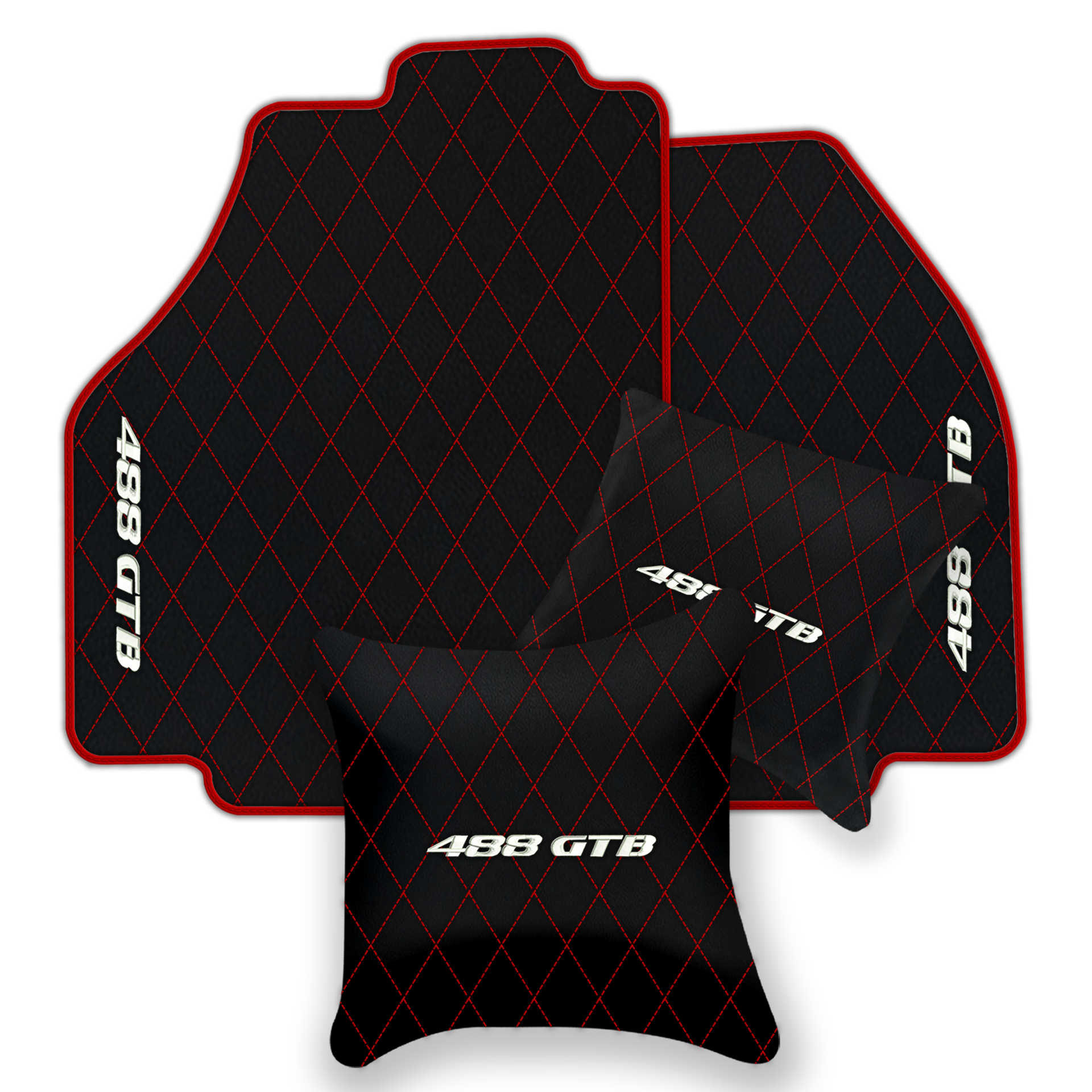 Premium Black Leather Floor Mats for Ferrari 458 Italia (2009-2015)