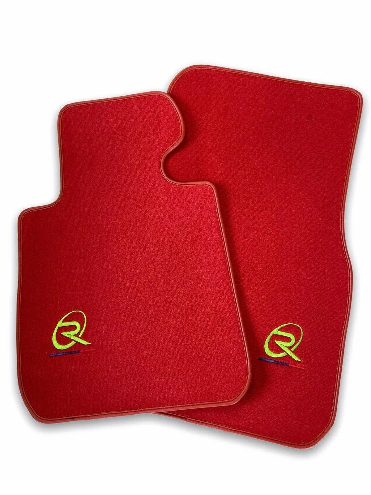 Red Floor Mats For BMW G60 (2023-2026) Sedan ROVBUT Brand Tailored Set Perfect Fit Green SNIP Collection - AutoWin