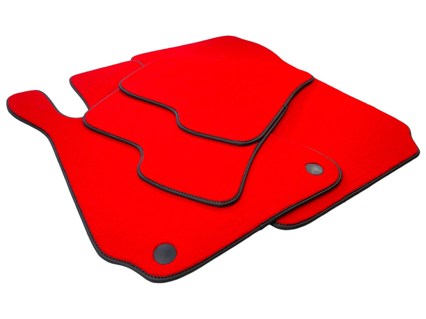 Red Floor Mats For Mercedes-Benz SL R231 2012–2020 Black Trim - AutoWin