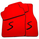 Red Floor Mats for Mini Cabrio R52 Convertible (2004-2009) - AutoWin
