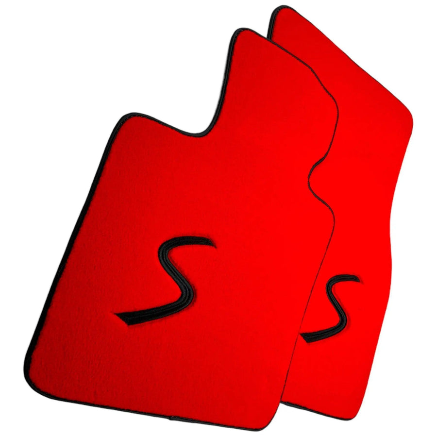 Red Floor Mats for Mini Cabrio R56 Convertible (2009-2016) - AutoWin