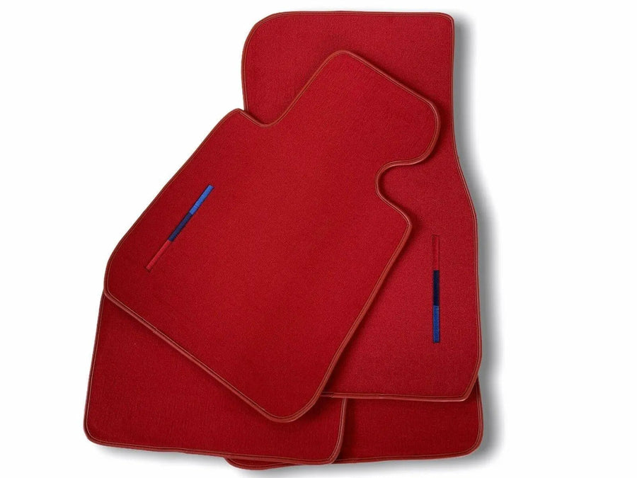 Red Mats For BMW M5 G90 (2023-2026) Sedan With M Package - AutoWin