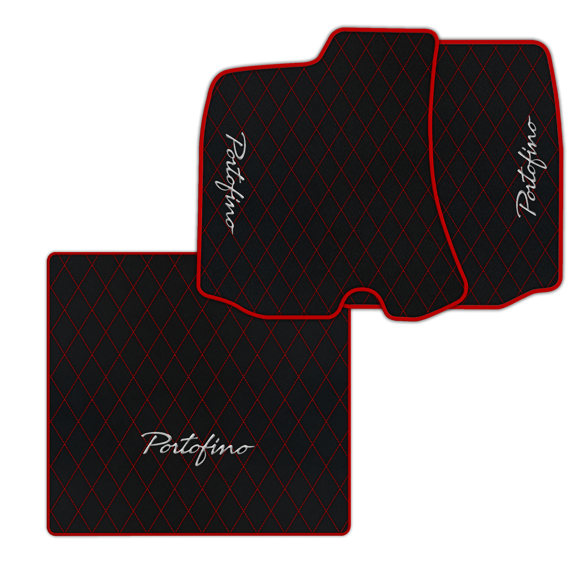 Custom Black Leather Floor Mats for Ferrari 812 Superfast (2018-2023)