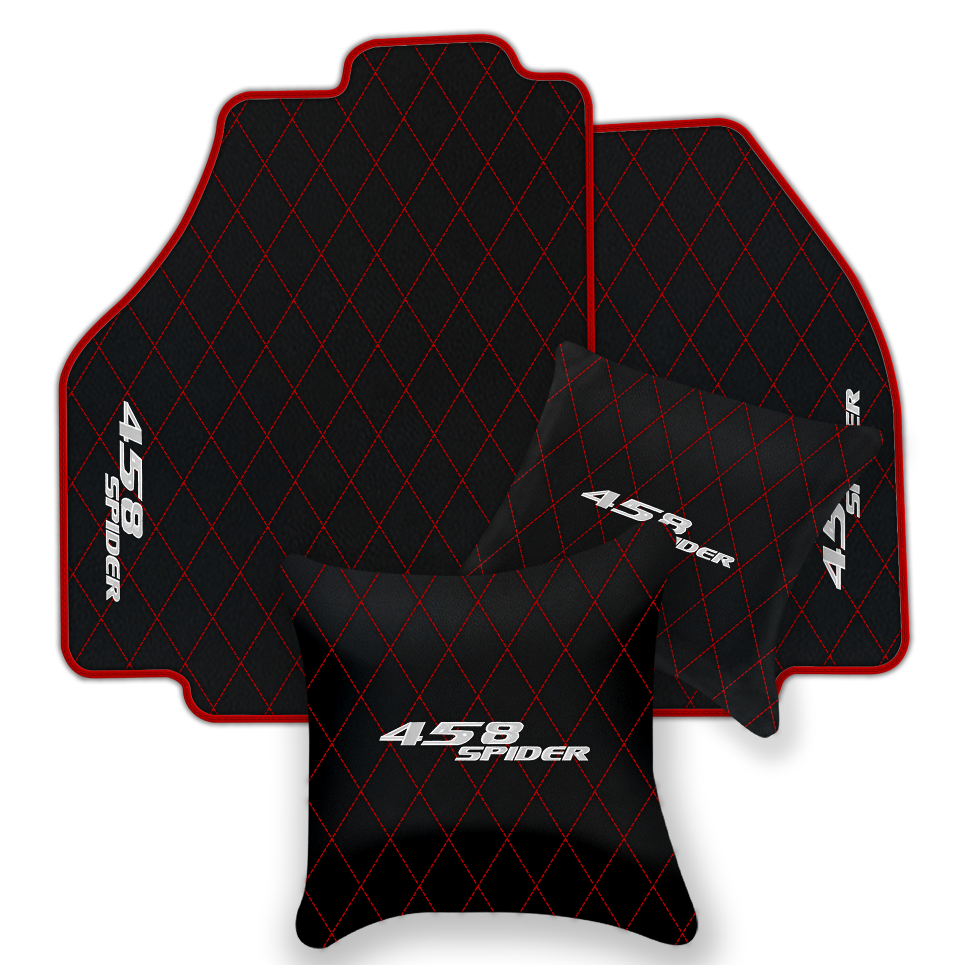 Premium Black Leather Floor Mats for Ferrari 458 Speciale (2012-2015)