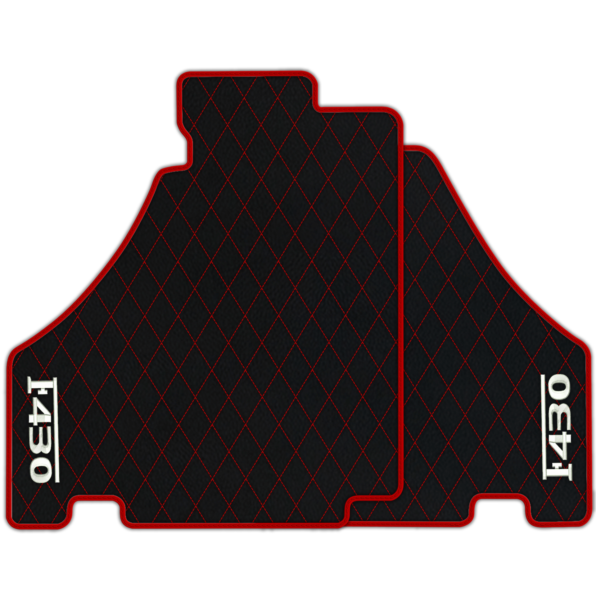 Luxury Black Leather Floor Mats for Ferrari F355 (1994-1999)