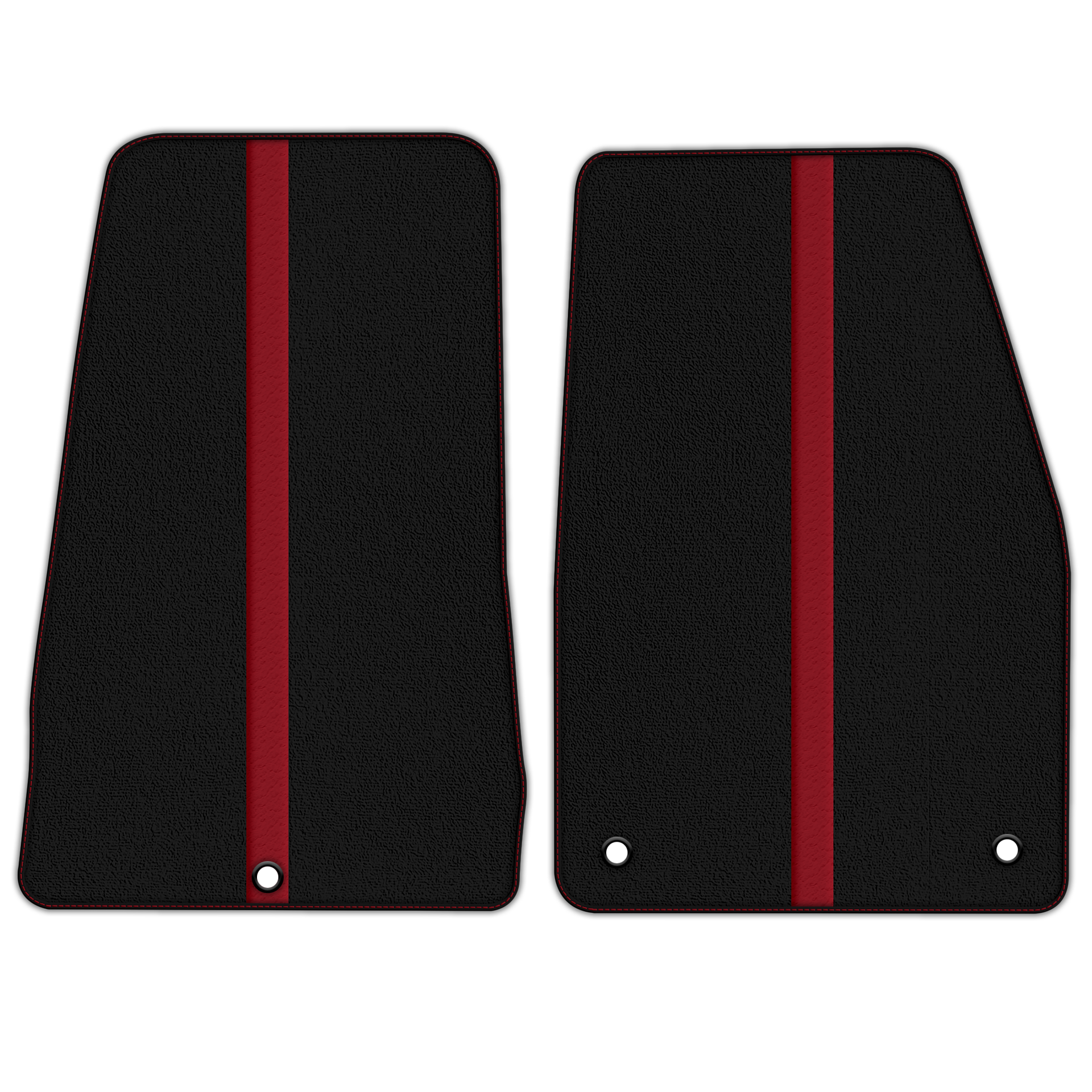 Black Floor Mats with Leather Line for Dodge Viper (2003-2006) - Various Colors
