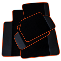 Black Floor Mats for BMW 1 Series 1 Series with Leather | Various Trim Colors