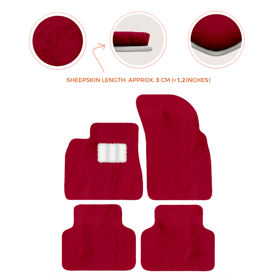 Premium Luxury Sheepskin Floor Mats for Bentley Bentayga 2015-2023