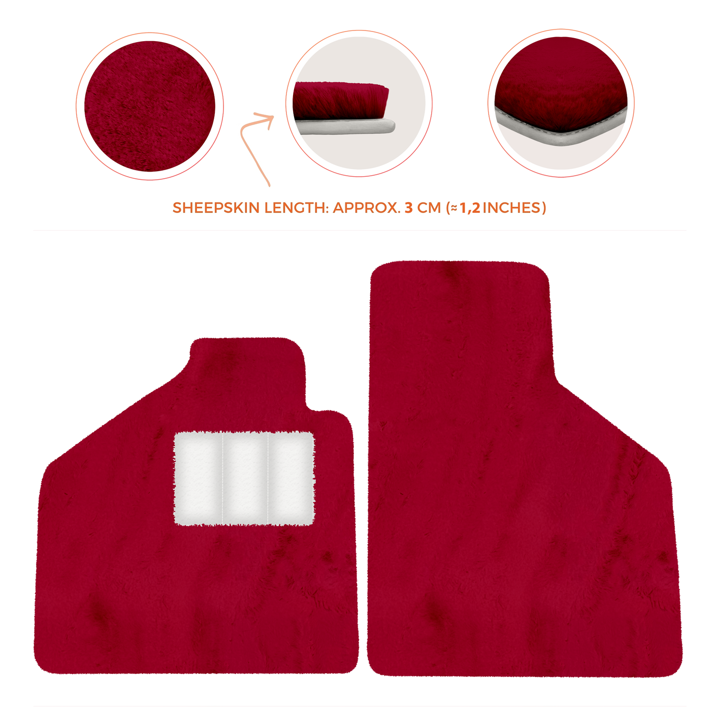 Premium Sheepskin Floor Mats for Lamborghini Aventador (2012-2022)