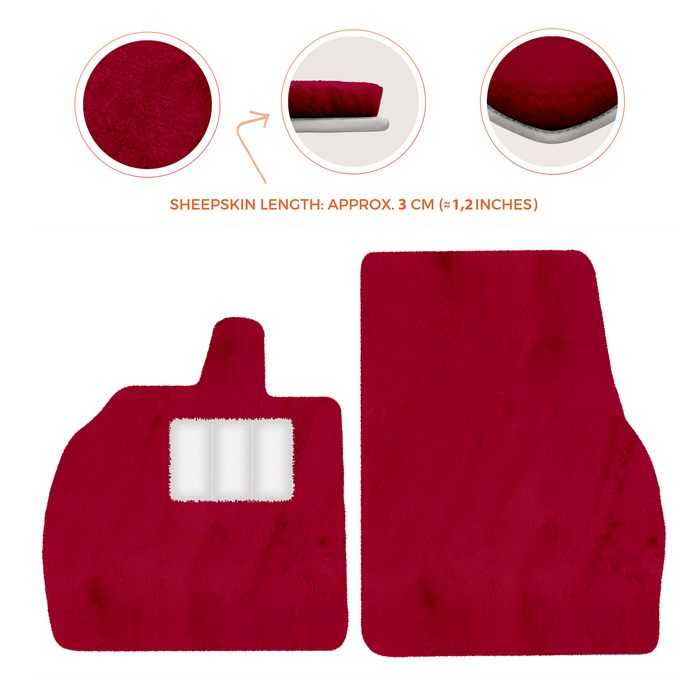 Luxury Sheepskin Floor Mats for Lamborghini Revuelto 2024-2025