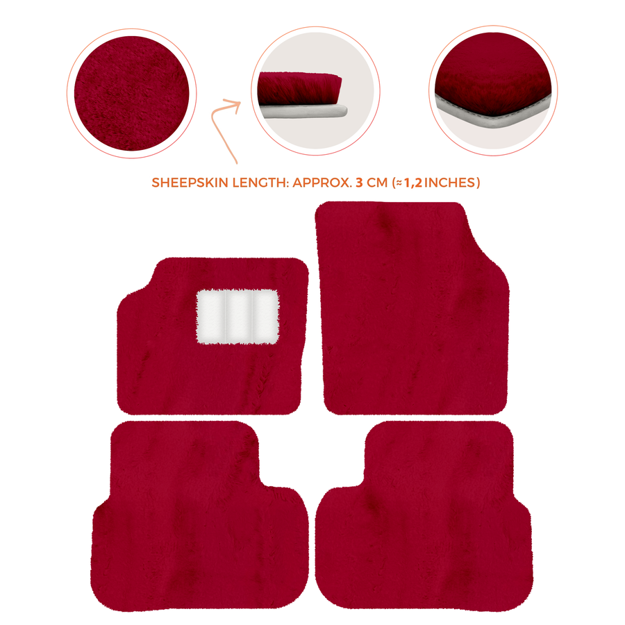 Luxury Sheepskin Floor Mats for Aston Martin V8 Coupe (1996-2000)