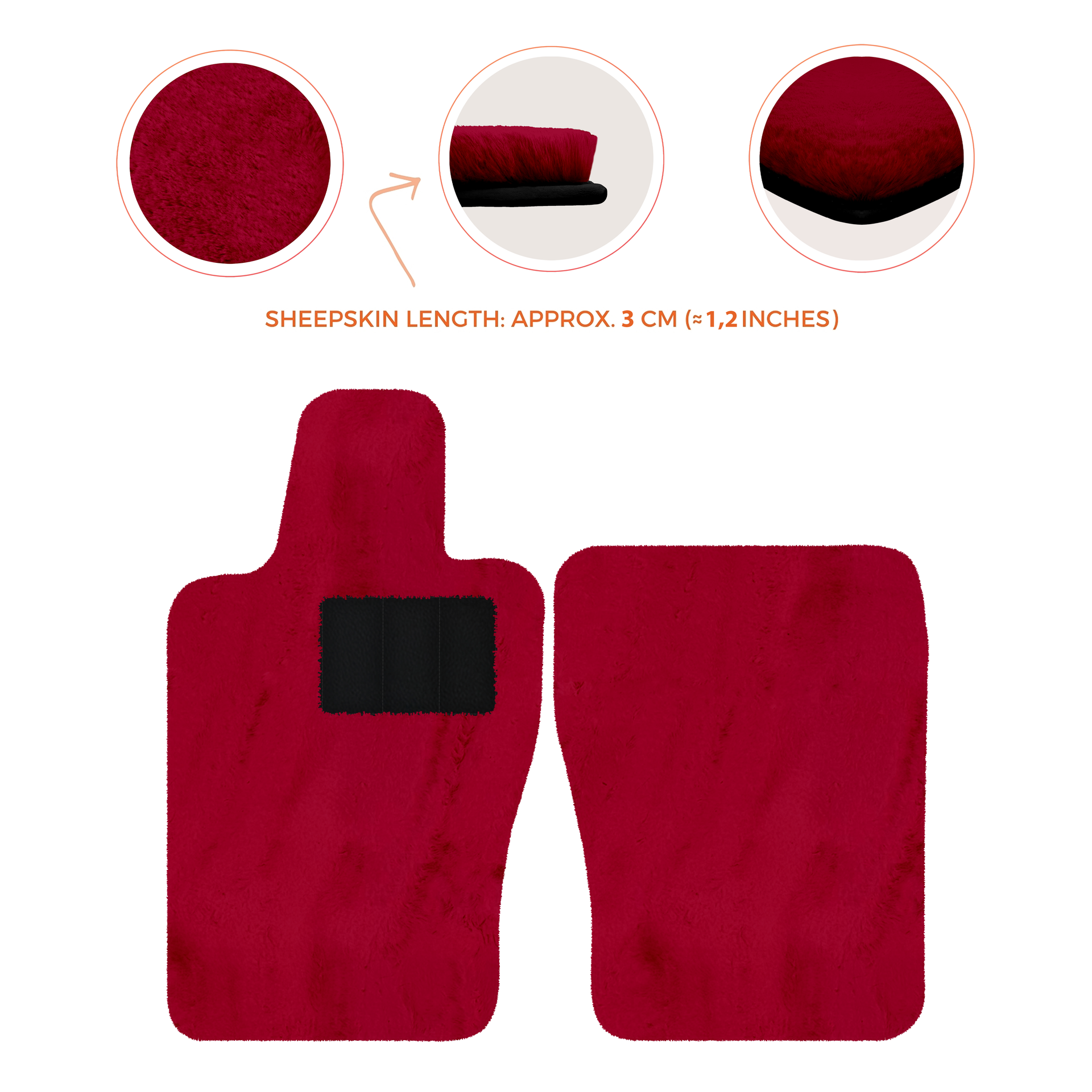 Premium Sheepskin Floor Mats for Aston Martin V8 Vantage (2019-2025)