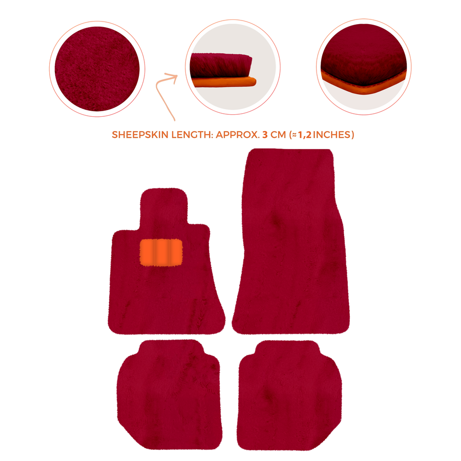 Premium Sheepskin Floor Mats for Bentley Continental GTC (2011-2018)