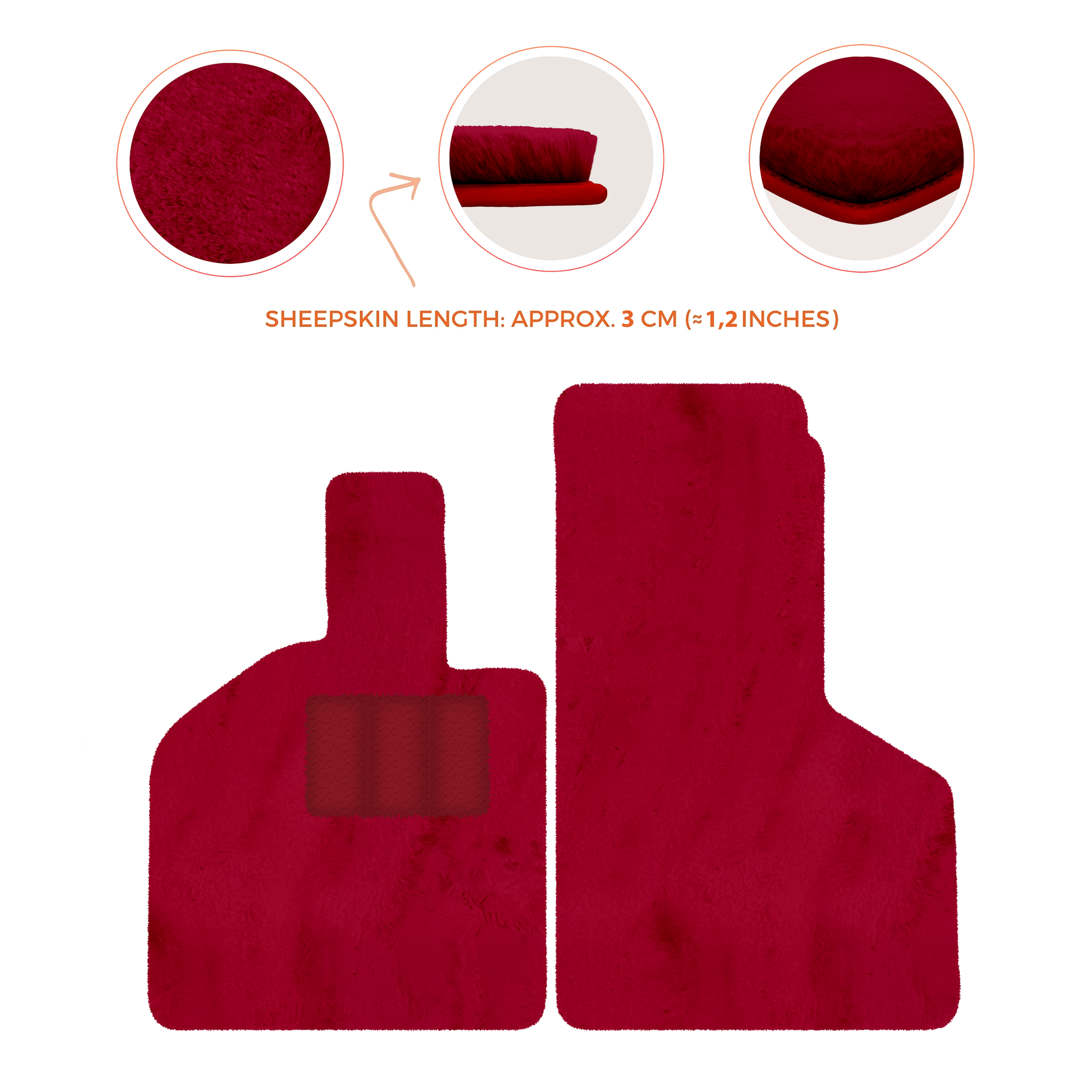 Luxury Sheepskin Floor Mats for Lamborghini Gallardo (2004-2014)